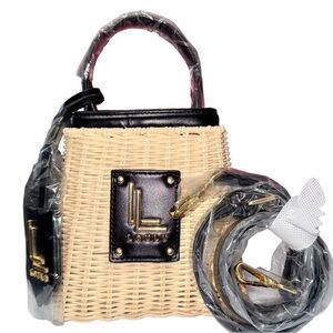 💖 NWOT Loulu Tan Wicker Bucket Bag